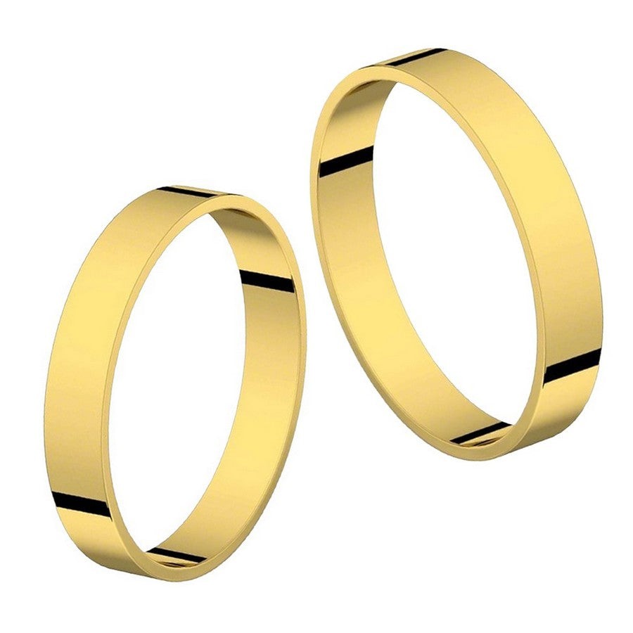 Duo d'alliances CLASSIQUE RUBAN PLUME, en or 18 carats (5104965910666)