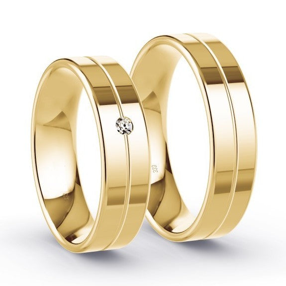 Duo alliances en or et diamant