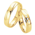 Duo d'alliances FIDÉLITÉ en or jaune et diamants (4587407999114)