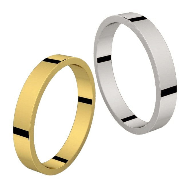 Duo d'alliances CLASSIQUES RUBAN, en or et argent (4493436059786)