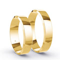Duo d'alliances CLASSIQUE RUBAN PENTES, en or 18 carats