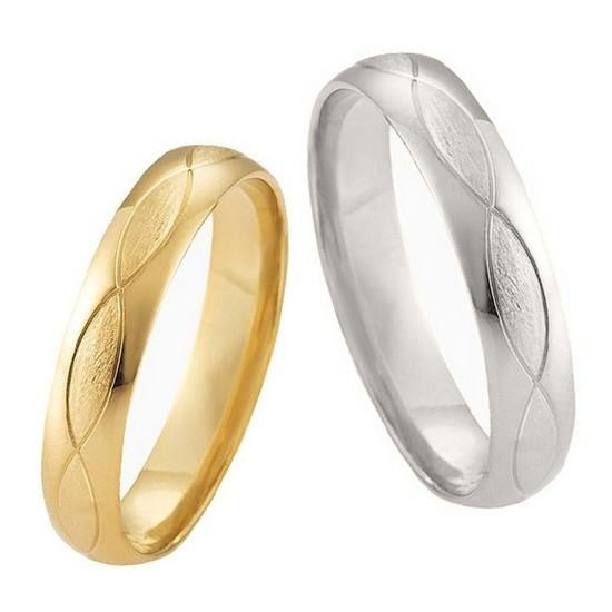 Duo d'alliances AMOUR INFINI, en or et argent