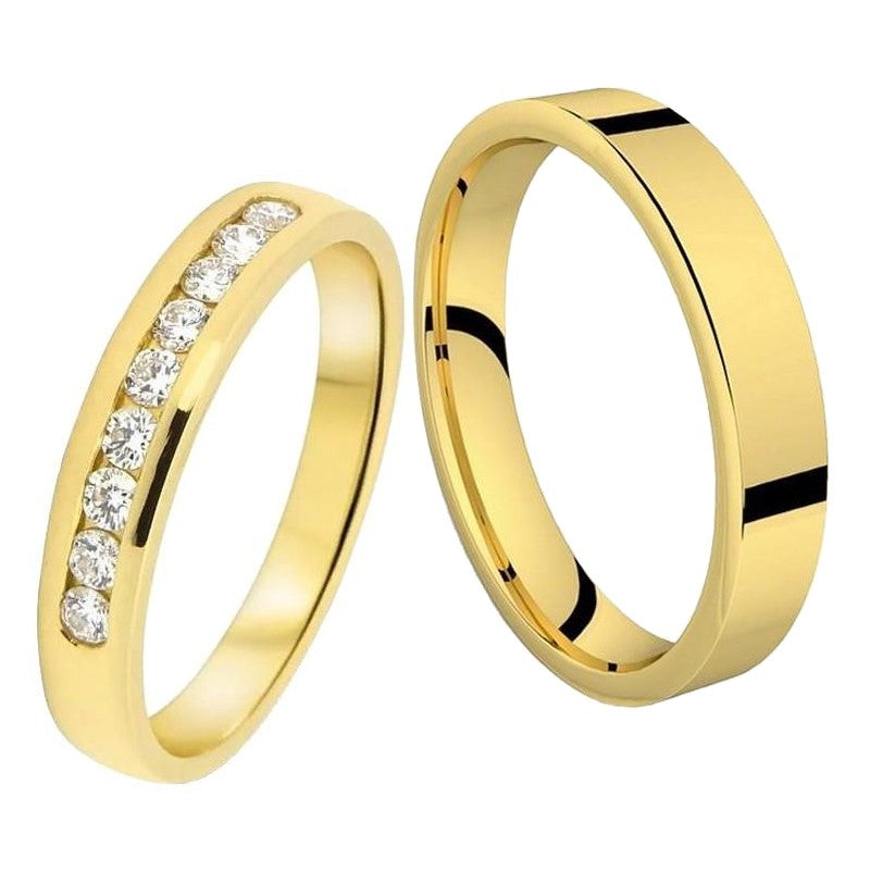 Duo alliances VÉNUS en or et diamants
