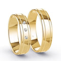 Duo alliances en or et diamants