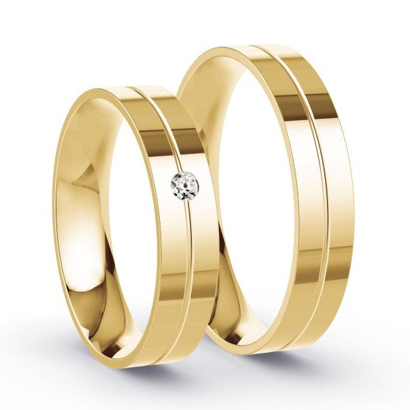 Duo alliances HARMONIE en or et zirconia