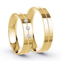Duo d'alliances HARMONIE en or et zirconias