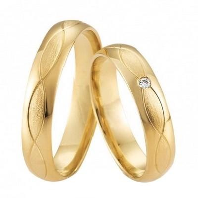 Duo alliances AMOUR INFINI en or et diamant