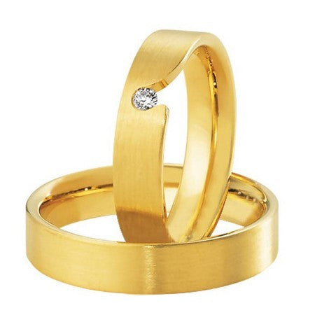 Duo alliances SINCÉRITÉ en or et diamant (940518965300)