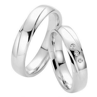 Duo alliances FIDÉLITÉ en or blanc et diamants (809953493044)