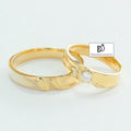 Duo d'alliances VAGUE D'AMOUR en or et diamant (928556417076)