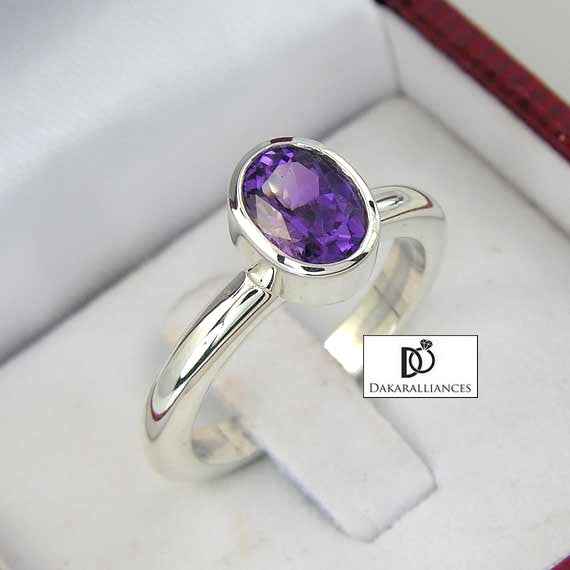 Bague NOELIE en or blanc et améthyste (1242722074676)