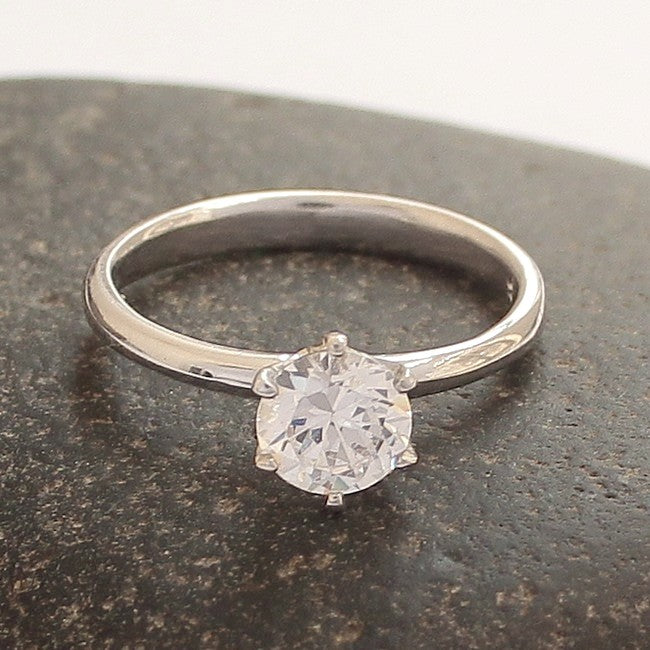 Bague NÉLYA en or blanc et zirconia