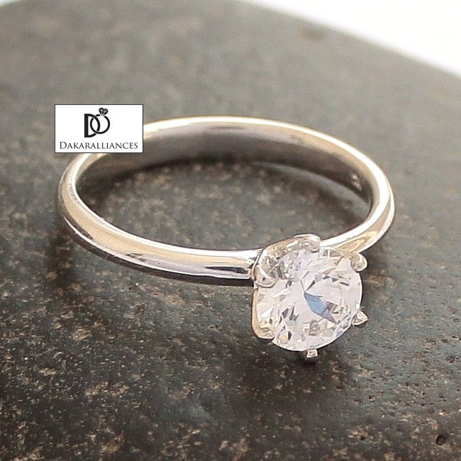 Bague NÉLYA en or blanc et zirconia (3753645539380)