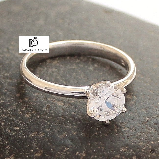 Bague NÉLYA en or blanc et zirconia (3753645539380)