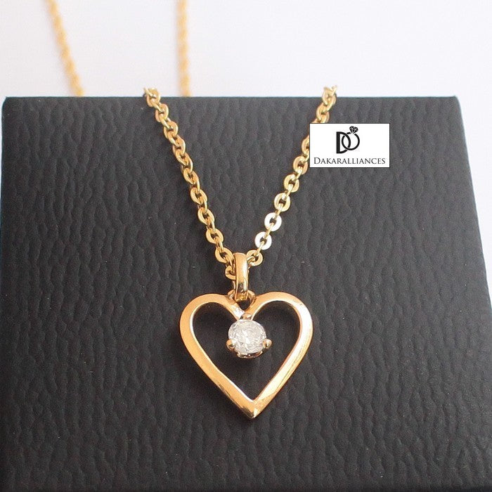 Collier diamants MON CŒUR en or 18 carats (1584380837940)