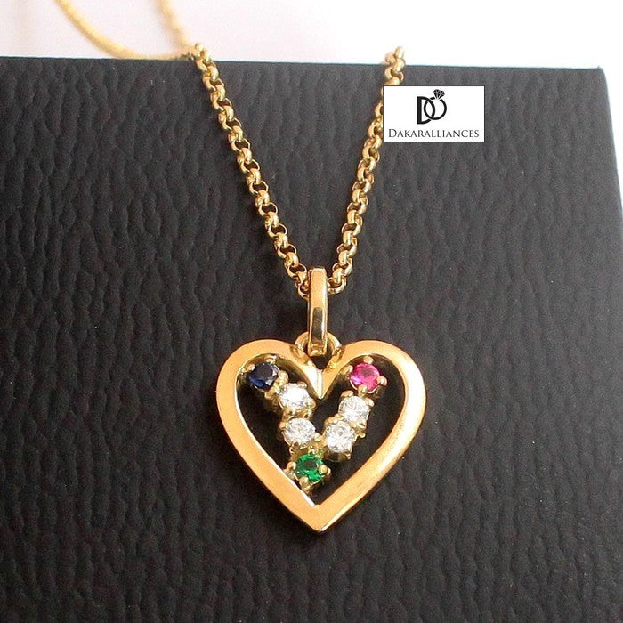 Collier CONSTELLATION en or, diamants, rubis, saphir et émeraude (1577009807412)