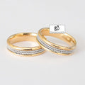 Duo d'alliances LIANES D'AMOUR en or blanc et or jaune (3701466398772)