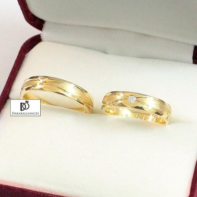 Duo alliances AMOUR INFINI en or et diamant