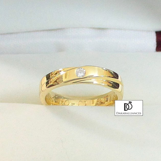 Alliance KHADIDJIA en or et diamant 0,07 ct (5013262073994)