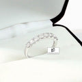 Alliance demi-tour diamants en or blanc 18 carats (3761794809908)