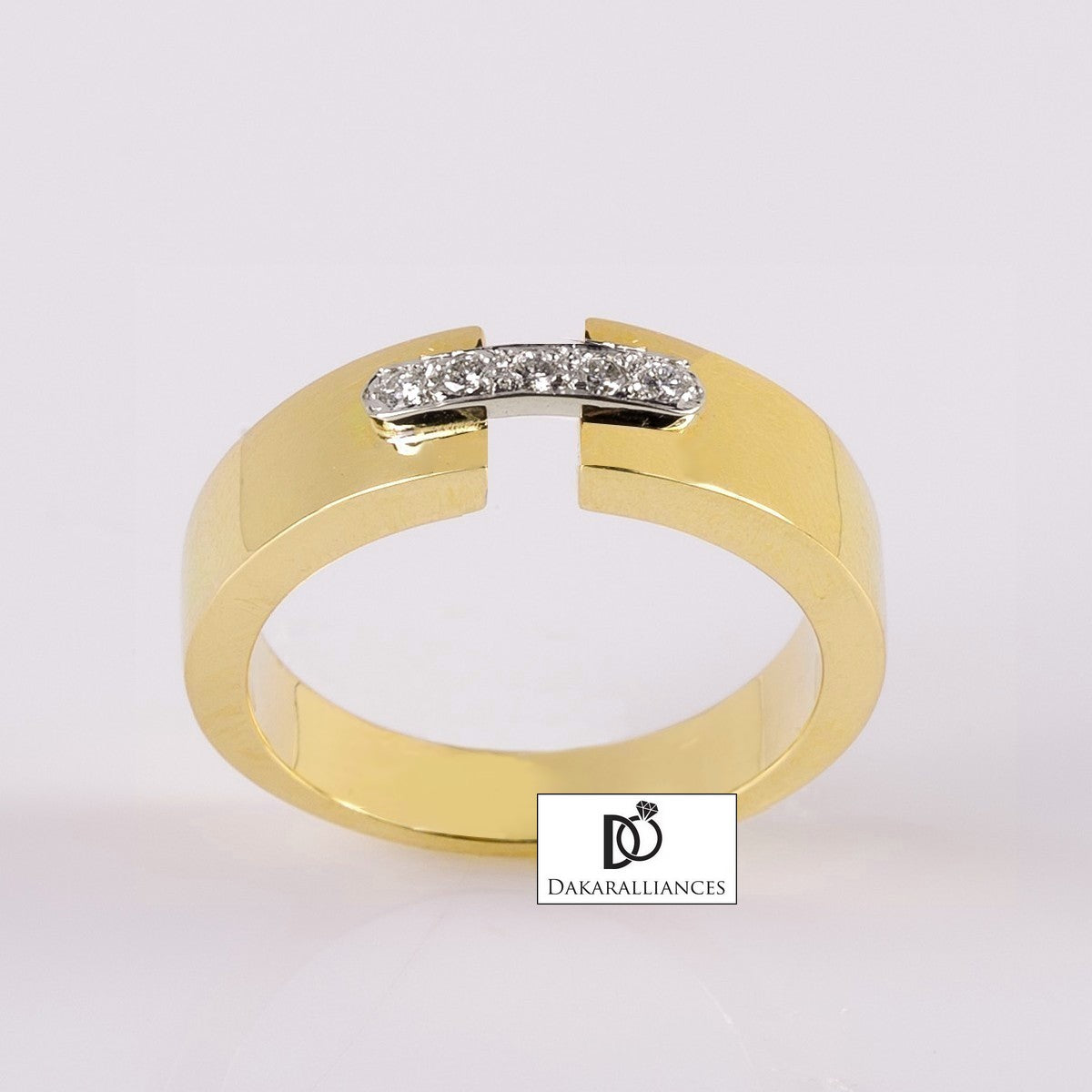 Alliance LIEN D'AMOUR en or et diamants (1234920800308)