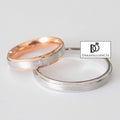 Duo d'alliances ROMANCE en or blanc, or rose et diamant (804705271860)