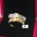 Duo de bagues CŒUR SÉCABLE pour mariage ou fiançailles (1683008880692)