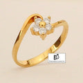 Bague FLEUR en or et zirconias (4486451593354)