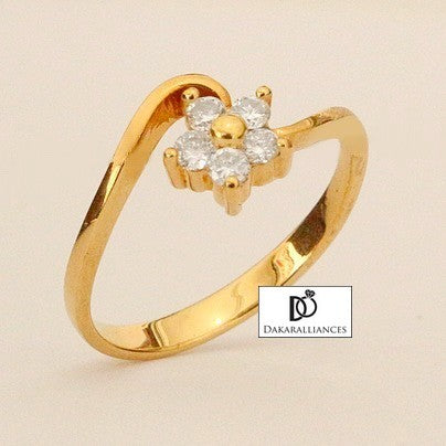 Bague FLEUR en or et zirconias (4486451593354)