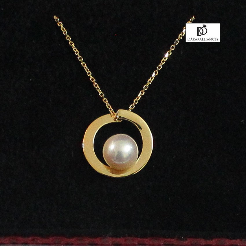 Collier perle AKOYA du Japon en or (5082120192138)