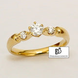 Bague PRINCESSE en or et zirconias (1227629920308)