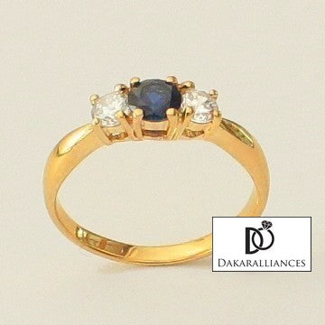 Bague de fiançailles HILDA en or saphir et diamants (892487204916)