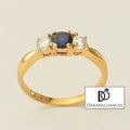 Bague de fiançailles HILDA en or saphir et diamants (892487204916)