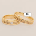 Duo d'alliances LIANES D'AMOUR en or et diamant (804709007412)