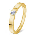 Bague RUBAN SOLITAIRE en or et diamant 0,15 ct (4679407566986) (4998260981898)