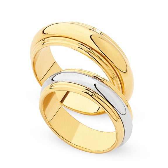 Duo alliances BONTÉ en or jaune et or blanc 18K